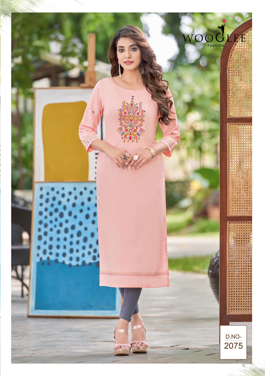 Barbella Vol 11 By Wooglee 2072 To 2077 Embroidery Kurti Wholesalers In Delhi
